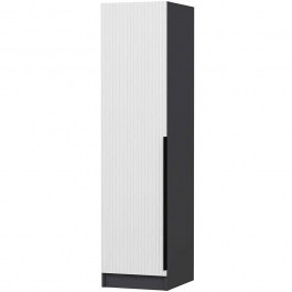 Ντουλάπα Μονόφυλλη Minar Kale 506MNR3608 45x52x210cm Anthracite-White ANTHRACITE-WHITE