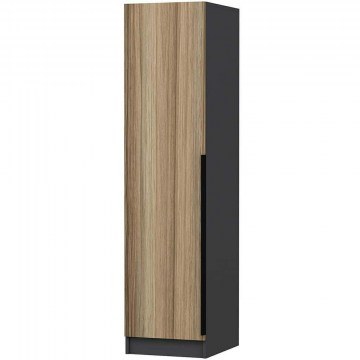 Ντουλάπα Μονόφυλλη Minar Kale 506MNR3614 45x52x210cm Anthracite-Oak