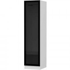 Ντουλάπα Μονόφυλλη Minar Kale 506MNR3638 45x52x210cm White-Black