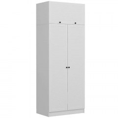 Ντουλάπα Δίφυλλη Με Πατάρι Kale 506MNR2242 90x52x255cm White