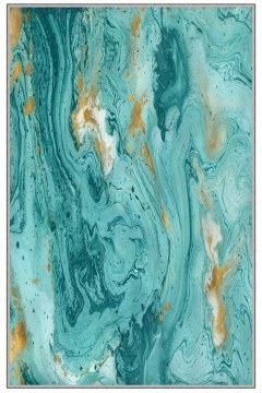 Carpet Hmnt126 571HFT1984 80X120 Teal-Gold Conceptum Hypnose