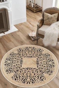 Carpet Woopamuk473 599HFT4850 Cream-Black 110X110 Conceptum Hypnose