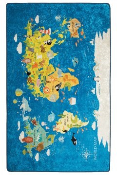 Carpet World Map 876CHL1004 Multi 100X160 Conceptum Hypnose