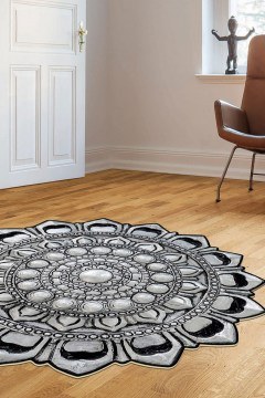 Carpet Eugene V3 4662-1 905ANR1192 Silver-Black 80X80 Conceptum Hypnose