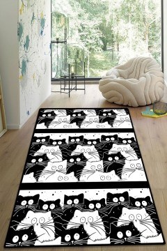 Χαλί White Cats 959CHL2276 Black-White Conceptum Hypnose