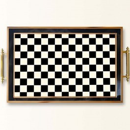 Δίσκος Σερβιρίσματος Γυάλινος 244KNG1107 50x29x3,5cm Multi-Black Aberto Design MULTI-BLACK