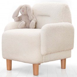 Children's Armchair Cobie Teddy 209FLF1427 49x51x57cm White WHITE