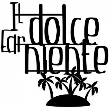 Διακοσμητικό Τοίχου Dolce Far Niente 891TNL3458 56x56cm Black Wallity
