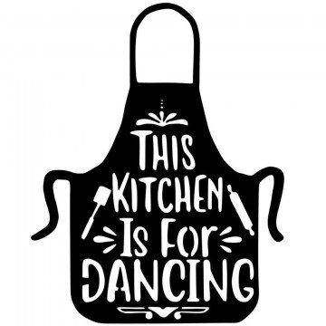 Διακοσμητικό Τοίχου This Kitchen Is For Dancing 891TNL3137 57x70cm Black Wallity