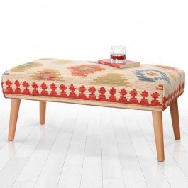 Σκαμπό Beshir 209FLF1433 91x46x42cm Multi-Cream CREAM