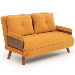 Two-Seater Sofa - Bed Cosmo 859FTN2728 120x78x82cm Mustard MUSTARD