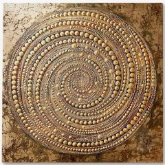 Πίνακας Καμβάς 529TCR2319 70x70cm Gold Wallity