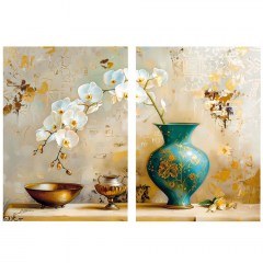 Πίνακας Καμβάς (Σετ 2Τμχ) 833HRC1101 80x120cm Multi Wallity