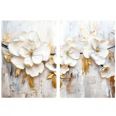 Πίνακας Καμβάς (Σετ 2Τμχ) 833HRC1104 80x120cm Multi Wallity