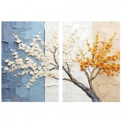 Πίνακας Καμβάς (Σετ 2Τμχ) 833HRC1108 80x120cm Multi Wallity