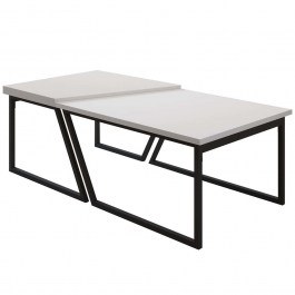 Coffee Tables Verona (Set 2Pcs) 382NRC1551 80x60x38,8/60x60x40,6cm White WHITE