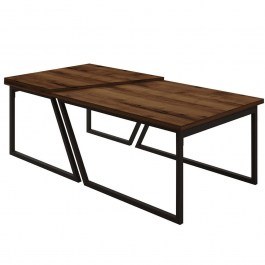 Coffee Tables Verona (Set 2Pcs) 382NRC1553 80x60x38,8/60x60x40,6cm Walnut WALNUT