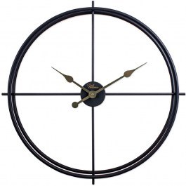 Ρολόι Τοίχου Scandinavian 705RGL1200 66x66cm Black Wallity BLACK