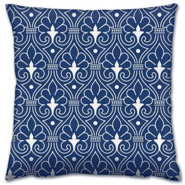Decorative Pillow (With Stuffing) 417GRV2163 White-Blue Aberto Design