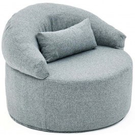 Πουφ - Πολυθρόνα Pitta 825BLC4723 80x70cm Grey GREY