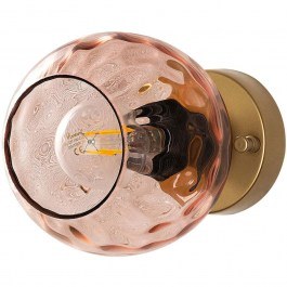 Φωτιστικό Τοίχου - Απλίκα Benek 521SHN3697 15x18x15cm 1xE27 40W Pink-Gold Opviq GOLD-PINK