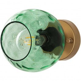 Φωτιστικό Τοίχου - Απλίκα Benek 521SHN3699 15x18x15cm 1xE27 40W Green-Gold Opviq GREEN-GOLD