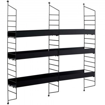 Ραφιέρα Τοίχου 491CRT1385 100x21x98cm Black