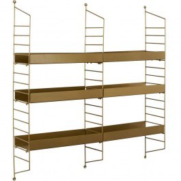 Wall Shelf 491CRT1386 100x21x98cm Gold GOLD