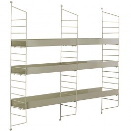 Wall Shelf 491CRT1387 100x21x98cm Taupe TAUPE