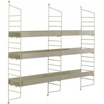 Wall Shelf 491CRT1387 100x21x98cm Taupe