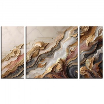 Πίνακας Καμβάς (Σετ 3Τμχ) 463SNT1402 20x45/45x45cm Multi Wallity