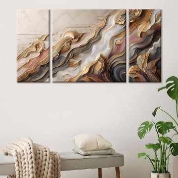 Πίνακας Καμβάς (Σετ 3Τμχ) 463SNT1402 20x45/45x45cm Multi Wallity