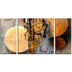 Πίνακας Καμβάς (Σετ 3Τμχ) 463SNT1408 20x45/45x45cm Multi Wallity