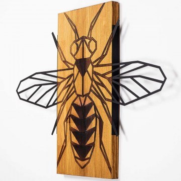 Διακοσμητικό Τοίχου 899SKL2290 81x58cm Walnut-Black Wallity