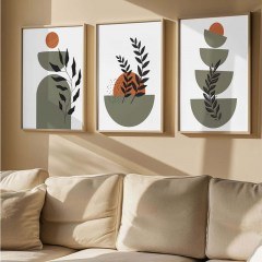 Κάδρα (Σετ 3Τμχ) 786DKT1815 33x48cm Multi Wallity