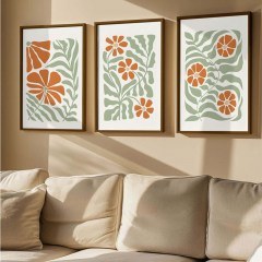 Κάδρα (Σετ 3Τμχ) 786DKT1825 33x48cm Multi Wallity