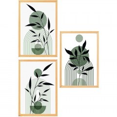 Κάδρα (Σετ 3Τμχ) 902LMN1513 50x70cm Multi Wallity
