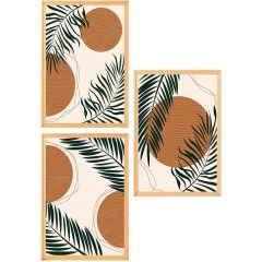 Κάδρα (Σετ 3Τμχ) 902LMN1525 50x70cm Multi Wallity