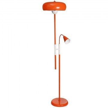 Floor Lamp 534LUN5443 D38x160cm 1xE27/1xE14 40W Orange-White Opviq
