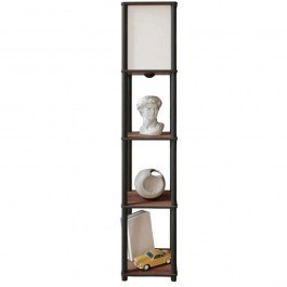 Φωτιστικό Δαπέδου Με Ραφάκια Tier 666PTR1139 17x150cm 1xE27 40W Walnut Opviq WALNUT