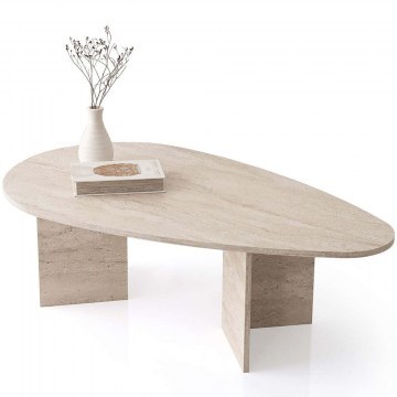 Coffee Table Flap 974NMB2228 139,5x79,5x42cm Travertine Beige