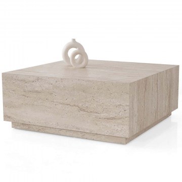 Coffee Table Lizbon 974NMB2229 90x90x35,5cm Travertine Beige