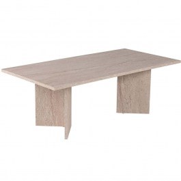 Coffee Table Sabin 909NRD1116 119x60x40cm Travertine Beige BEIGE