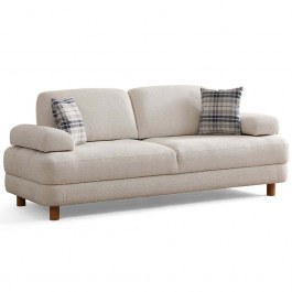 Three-Seater Sofa Bed Nice 560ARE4165 225x100x75cm Cream CREAM