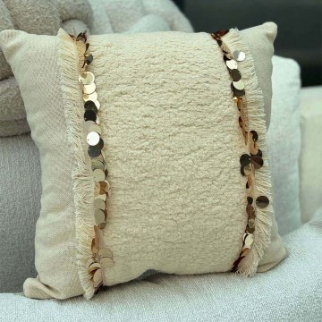 Decorative Pillowcase Ket 150CRG1153 Beige Aberto Design