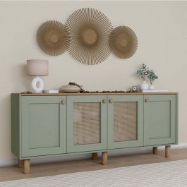 Μπουφές Bohemian 350MWD1502 180x40x75cm Green-Oak OAK-GREEN