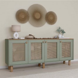 Μπουφές Bohemian 350MWD1507 180x40x75cm Green-Oak OAK-GREEN
