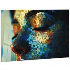 Tempered Glass Painting 975GSR1535 100x70cm Multi Wallity