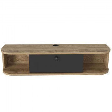 Wall TV Furniture Ibarra 875ZNA5366 120x29,6x23,4cm Black-Oak