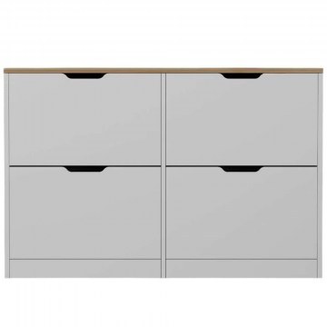 Shoe Cabinet April 350MWD1215 120,5x30x79,2cm Oak-White